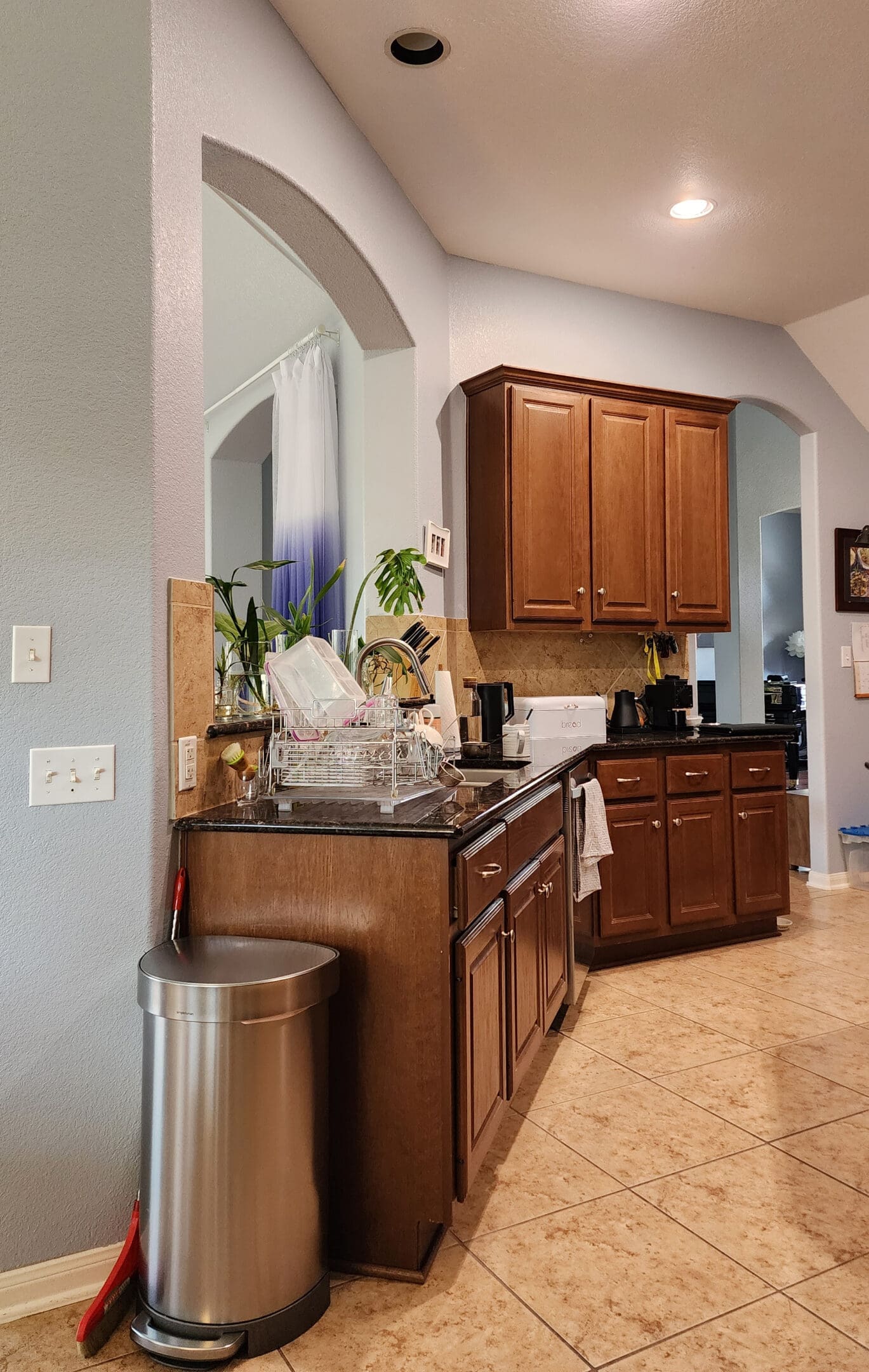 Before remodel of the kitchen sink area in Circle C.